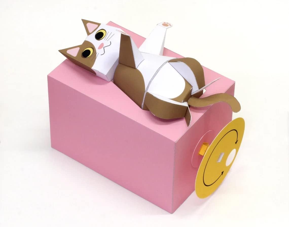 Twist in The Body - Karakuri Workshop – Making Paper Toys That Move - Paper Craft kit with templates to Build Movable 3D Paper Models Using Basic mechanisms Based on STEM Learning or STEAM Education.