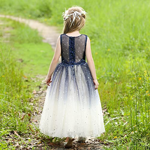 Flower Girls Tulle Dress Formal Ball Gown Dresses for Girls Wedding Bridesmaid Princess Pageant Fairy Dress4
