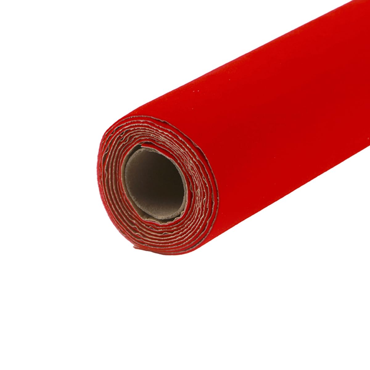 Samoprzylepna rolka aksamitna, Tkanina flokowana w rolce, wielokolorowa, 50x148 cm, do majsterkowania i biżuterii(10 Red)