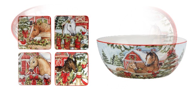 Amazon.com: Certified International Homestead Christmas 16 oz