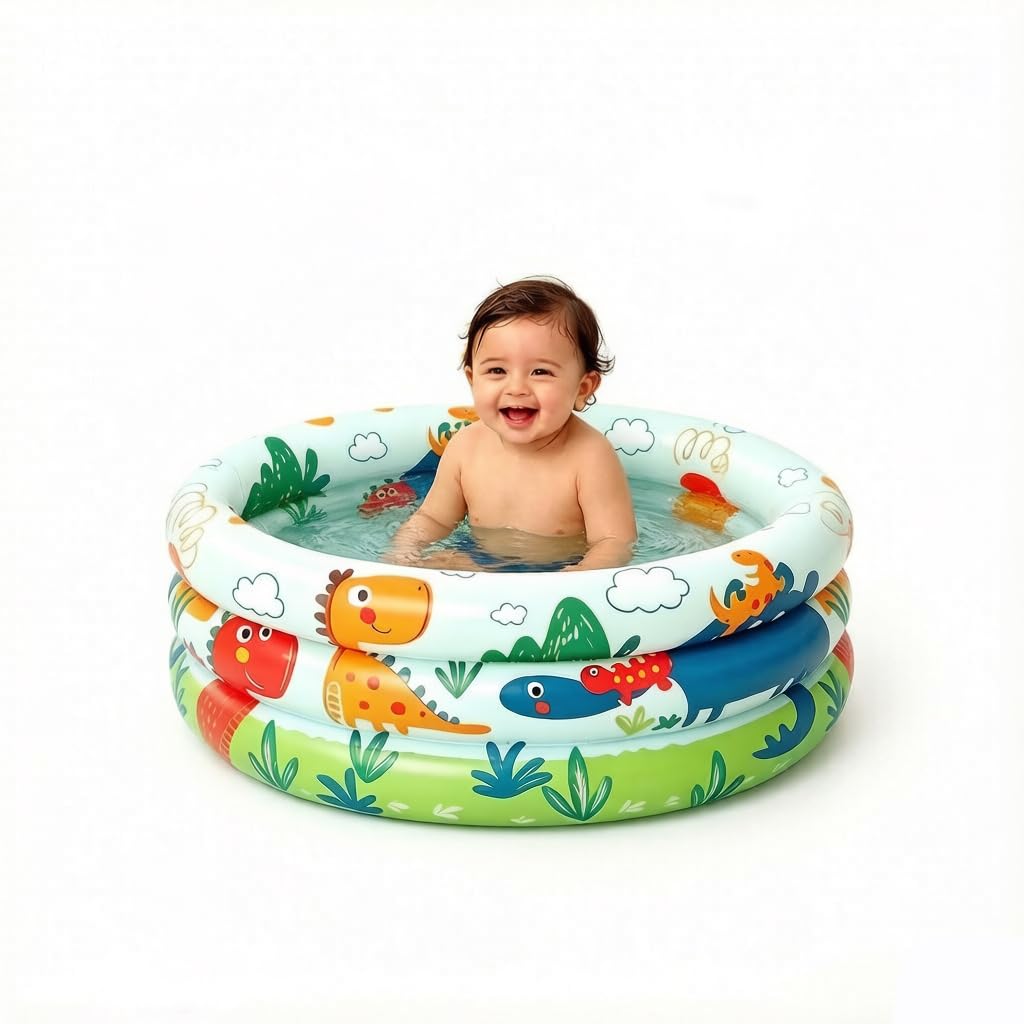 Paddling Pool for Kids,3 Ring Inflatable Baby Swimming Pool for Toddler