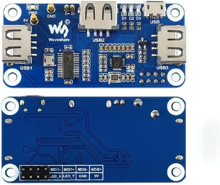 PoE Ethernet/USB HUB HAT for Raspberry Pi Zero,Compatible with Zero/Zero W/Zero WH,3X USB 2.0 Ports,802.3af-Compliant