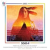 Ceaco Native American Sunset - Two Feathers Puzzle (550 Piece)