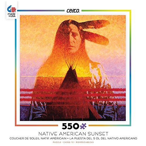 Ceaco Native American Sunset - Two Feathers Puzzle (550 Piece)