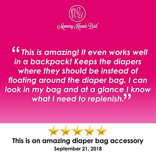 Diaper Bag Insert Organizer for Mom with 5 Outside & 6 Inside Storage Pockets - Transform Any Mom's Purse, Handbag, Backpack, Or Tote Bag