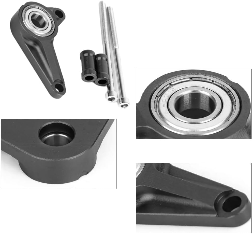 Motorcycle Gear Shift Stabilizer Bracket Compatible with Honda MSX125 Grom 125 2013–2015, MSX125SF Grom 125 2016–2019 Aluminium Alloy Shifter Lever Support Bracket, Black