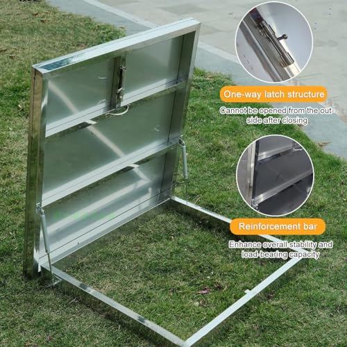 Ventana de visualización para ático en acero inoxidable para dar luz a sótanos 4