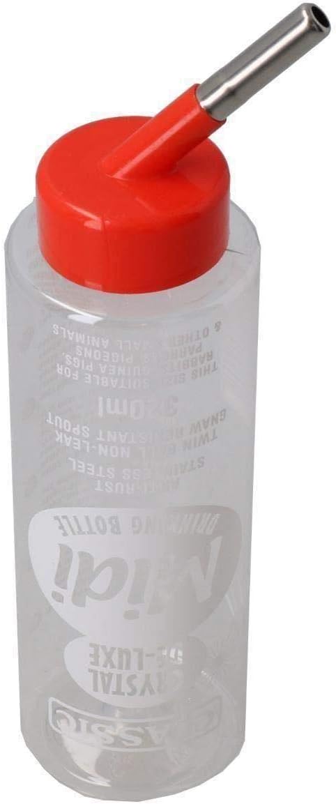 12PK Small Animals 320ml Anti- Rust Twin Ball Gnaw Resistant Sprout Water Bottle