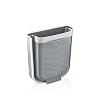 ARVALE Foldable Hanging Kitchen Undercounter Trash Can - Closet Inside and Outside Hideable | Grey