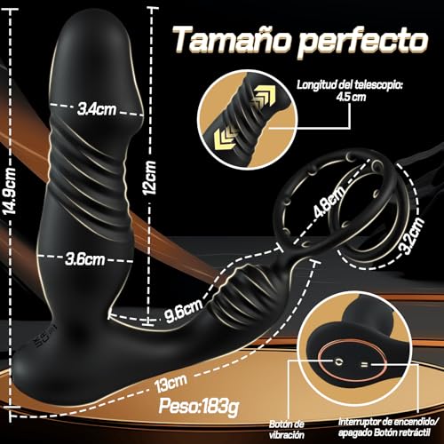 Vibrador anal para hombre que elimina la incomodidad gracias a su diseño extensible de 9 modos 5