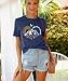 Adventure Awaits T Shirts for Women Trendy Hiking Mountain Graphic National Park T Shirts Summer Flower Floral Print Loose Short Sleeve Hiking Camping Climbing Lover Gift Shirts,Navy Blue-XXL
