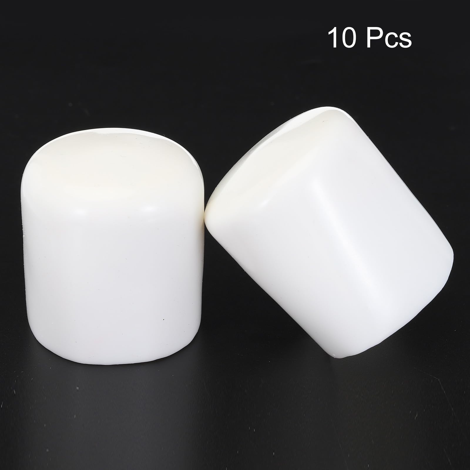 50 Embouts Ronds Caoutchouc Blanc, 1/2 Pouce (12mm) Pour Protection Vis/vinyle - Uxcell