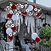 Cheerland Halloween Skull Balloons Gothic Birthday Decorations Skull Rose Decor Skeleton Party Decorations Goth Party Balloon Sugar Skull Spooky Bridal Shower Vampire Blood Balloons Backdrop 34pcs