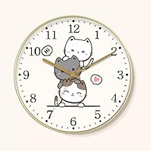 Wall Clock Silent Continuous Second Hand Mute Stylish Wall-mounted Clock Diameter 30cm Cute Cat M-87958