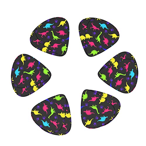 Lot de 12 médiators colorés en forme de dinosaures – Cadeau unique pour guitare basse électrique et acoustique - Les Beatles, Paul McCartney, John Lennon, RIngo Starr, George Harrison Lot de 12 médiators colorés en forme de dinosaures - Cadeau unique pour guitare basse électrique et acoustique – Image 3