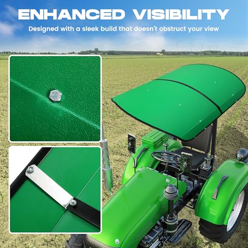 Image of ECOTRIC Tractor Canopy for ROPS 48-3 /8 inch X 48-3 /8 inch - Green Rops Canopy for