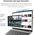 Jumper Laptop 15.6 Inch, Office 365, 12GB RAM 512GB Storage Expandable 1TB, 2 Cores Celeron, HD Display, Windows 11 Laptops Computer, Wi-Fi 5, BT4.2, Type-C, Numpad, for Students and Business.