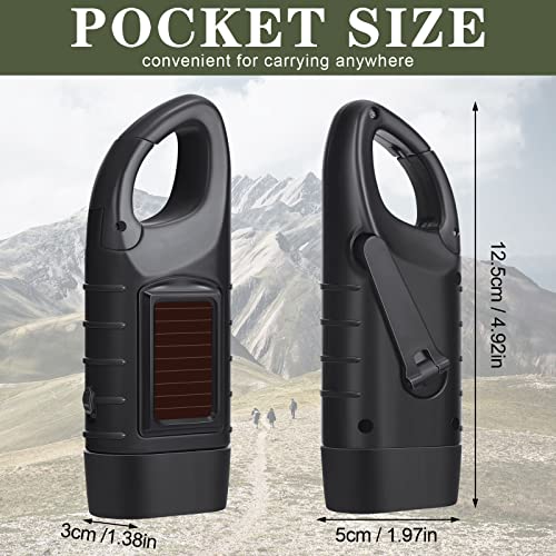 Leelosp 9 Pcs Hand Crank Solar Flashlight Emergency LED,Black,Green,Yellow - Image 2