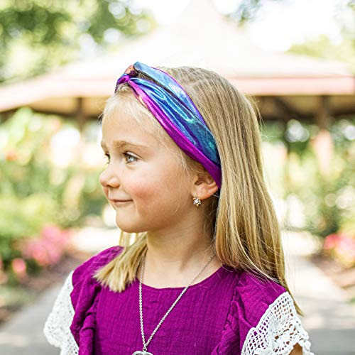 Frog Sac 6 Pcs Mermaid Knotted Headbands For Girls, Little Girl Hair Accessories, Kids Knot Headwraps, Criss Cross Tie Dye Head Bands, Mermaid Headband Party Favors, Cute Turban Hairbands, Metallic Hair Bands #TOP1