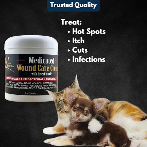 E3 Medicated Wound Cream For Horses, Dogs, Cats, Rabbits - Hot Spot Treatment Ointment - Dog Hot Spot Remedy & Paw Care thumb #6