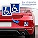 SWPHRT 2PCS Car Handicap Parking Sign, Reflective Magnetic Vehicle Square Wheelchair Symbol Labels, Waterproof Automotive Disabled Parking Sticker, Universal for SUV Truck Sedan
