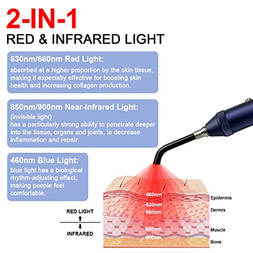 Tashi Red Light Therapy Device, Cold Sore Canker Sore Treatment Device, Infrared Light Therapy For Lips Mouth Nose Ear Knee Feet Hands Joint Muscle Nerve Pain Relief With Removable Tip #TOP3