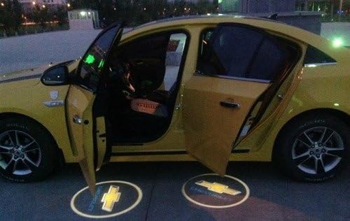 2 Latest Car Courtesy Welcome Door Projector Logo LED Light 2pcs Chevrolet Ghost Shadow Cree Led Car Door Logo Led Laser Welcome Projector Light(shipments From Usa)