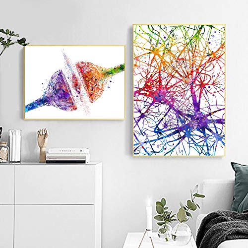 Récepteur synaptique et biologie médicale en affiche d'art pour décorer un bureau de neurologue