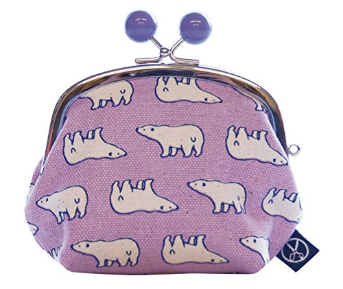 Maeda Senko 333-30003-005 Goshikihanpudo Animal Series, 3.5 Inch Mouth (Gusset/Beaded), Polar Bear