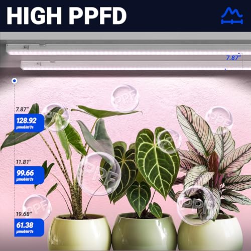 Image of Barrina T5 Grow Lights, Full Spectrum, 4ft 160W (8 x 20W, 1000W Equivalent), LED Grow Light Bulbs, Plant Lights for Indoor Plants, Greenhouse, Plug and Play, Pinkish White, 8-Pack