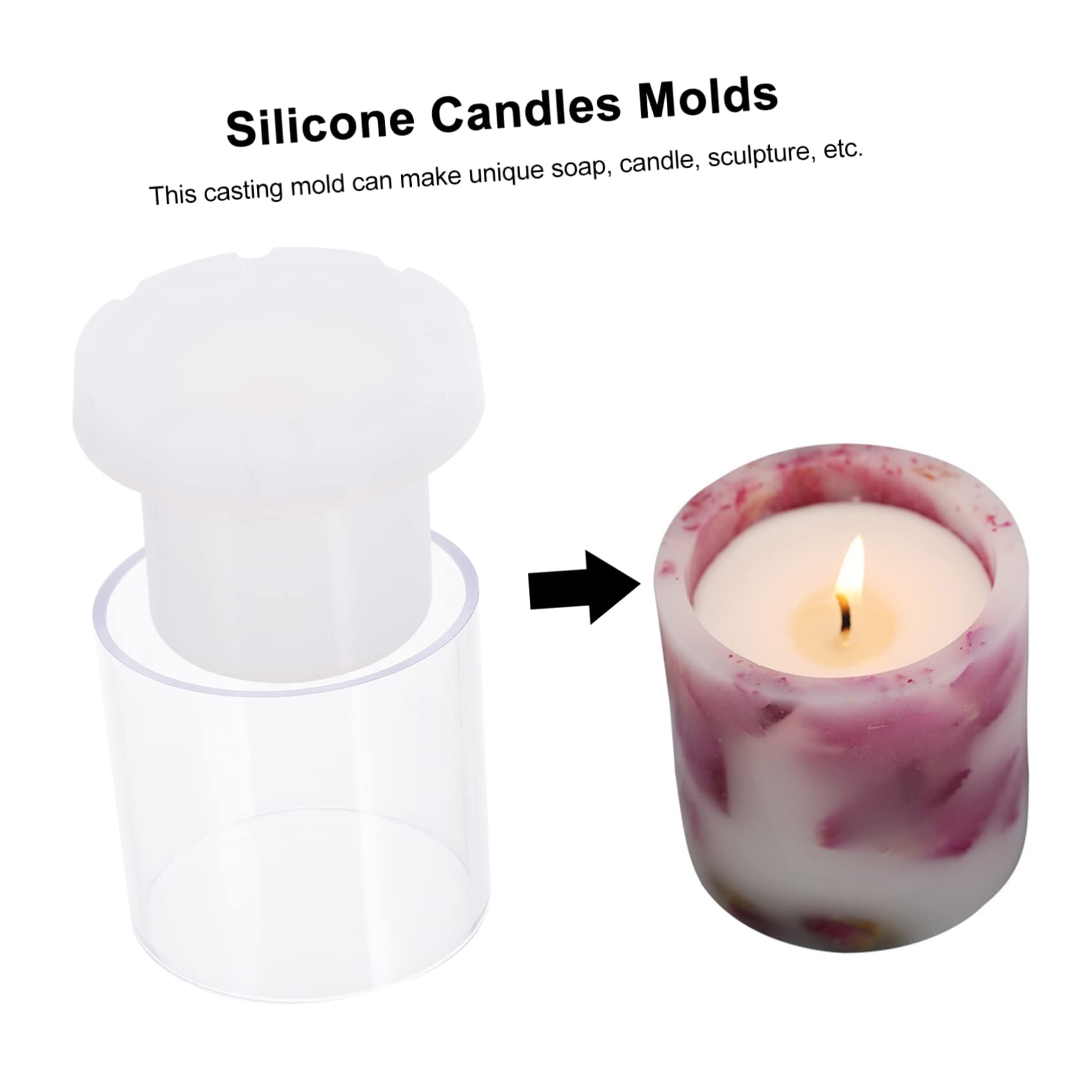 Candle Mold für Anfänger, Hohl Zylinder mit Kerzenformen Weihnachten Feier