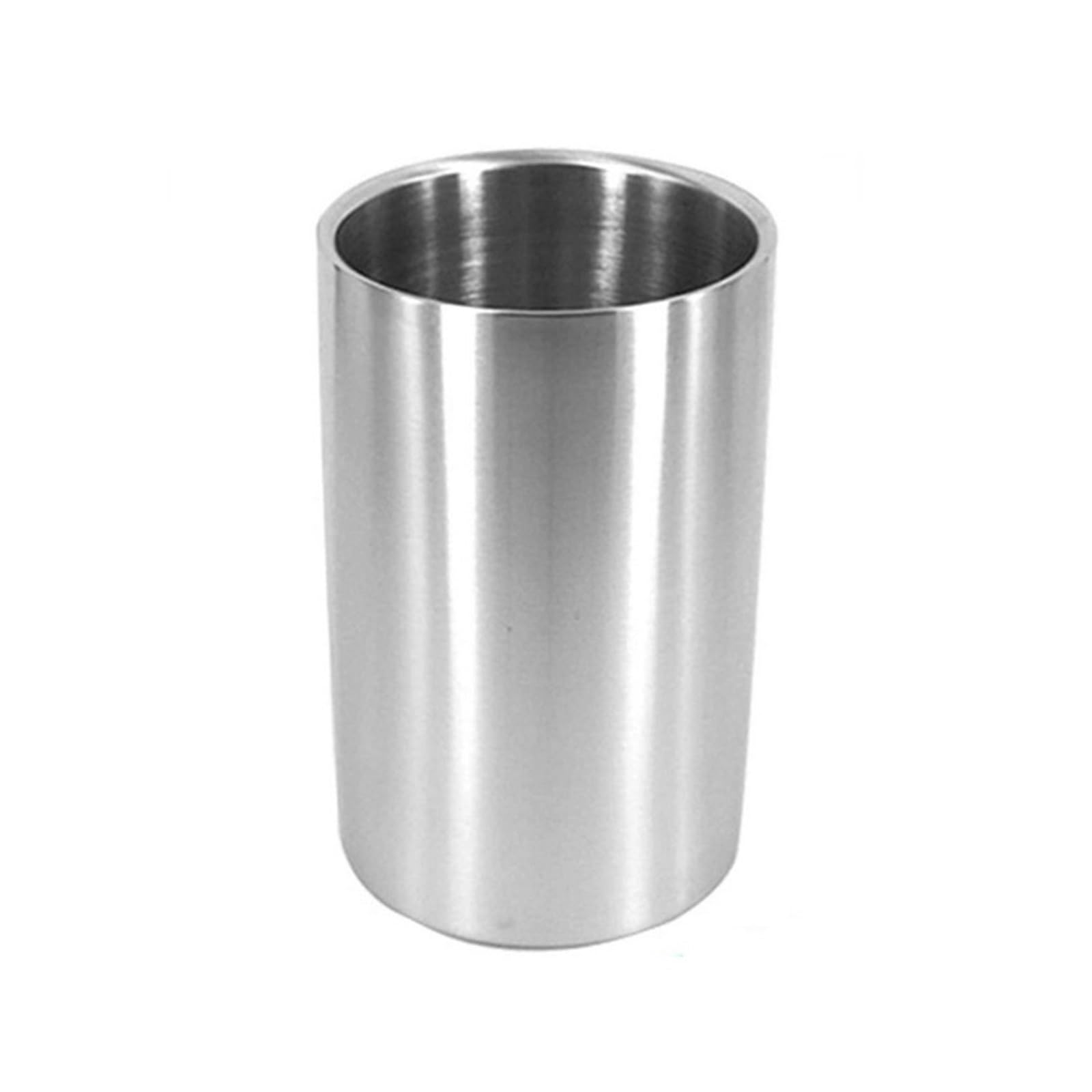 Cubo de hielo para bares domésticos Cubo de hielo de doble pared de acero inoxidable con aislamiento térmico, contenedor redondo, Enfriador de hielo for vino, armario de cerveza, herramienta de cocina