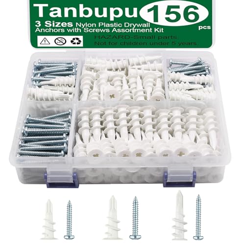 156PCS Self-Drilling Drywall Anchors and Screws