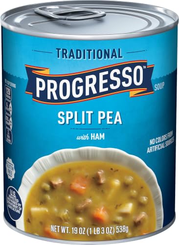 Image of Progresso Traditional Split Pea with Ham Canned Soup, Gluten Free, 19 Ounce (Pack of 12)