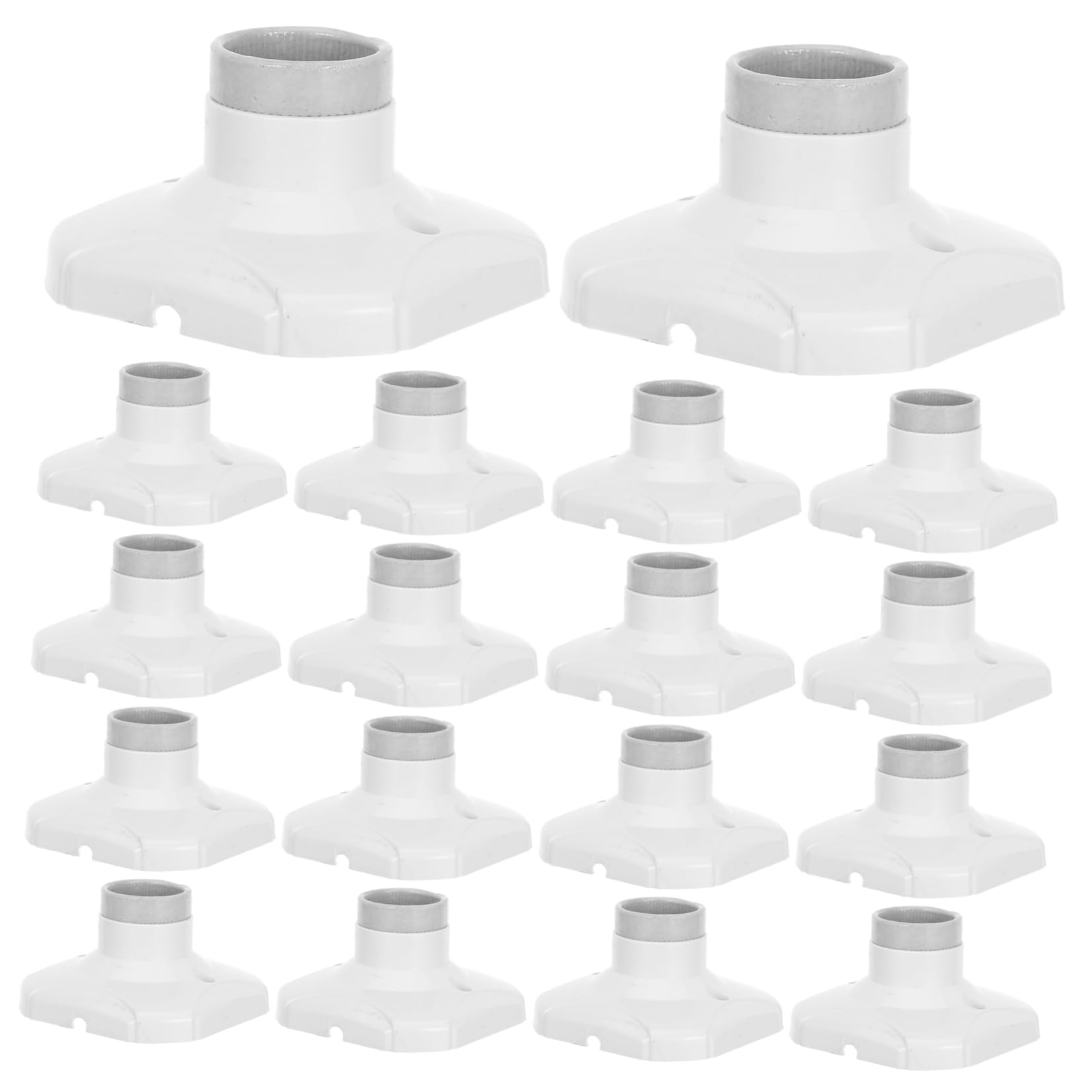 Lot de 20 Douilles pour Lampe E27 250 V, Base Céramique Blanche