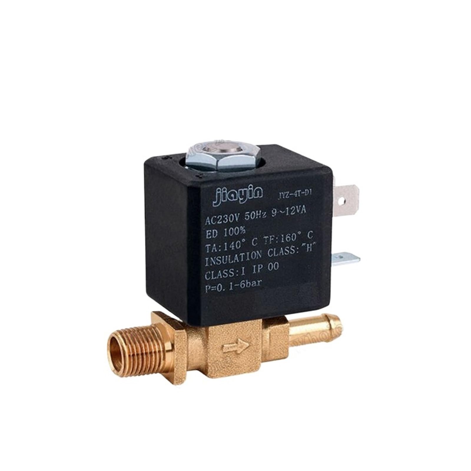 Valvola A 2/2 Vie Normalmente Chiusa N/C AC 230V G1/8" In Ottone For Generatore Di Vapore E Aria, Elettrovalvola For Macchine Da Caffè