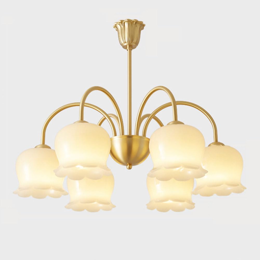 Luminaire suspendu traditionnel en cuivre fait main style crème rustique