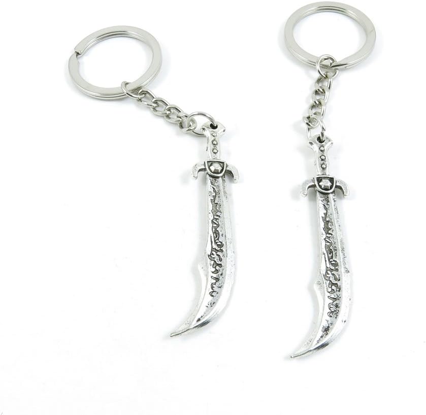 40 Pieces Keyring Keychain Keytag Key Ring Chain Tag Door Car Wholesale Jewelry Making Charms H3UA8 Broadsword Broad Sword