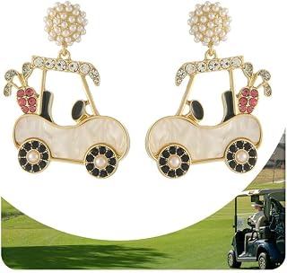 Sport Earrings for Women | Golf Carts Pickleball Football Tennis I love Rugby Earring | Cute Statement Earrings for Women | Game Day Earrings Dangling Jewelry