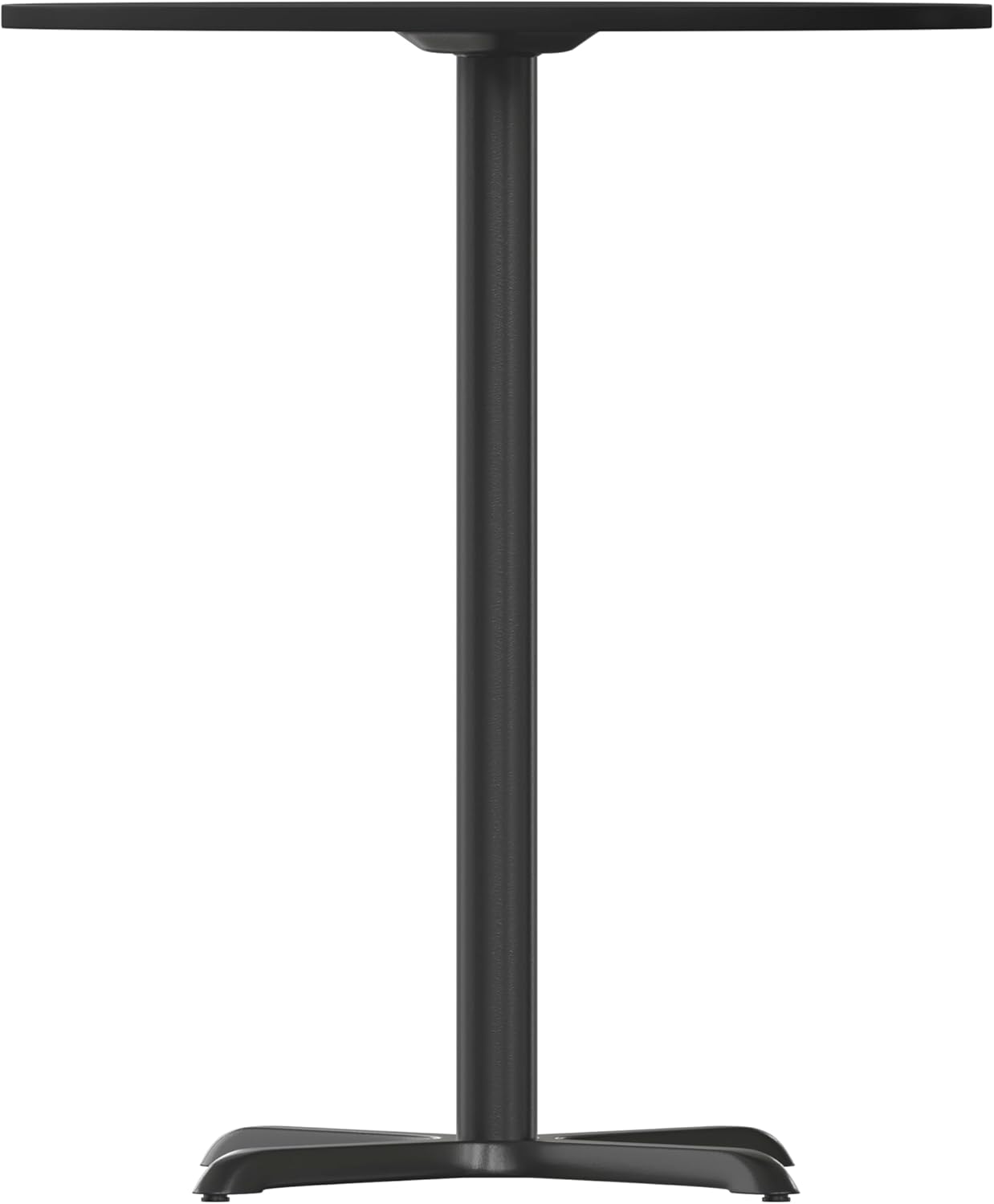 Flash Furniture 30'' Round Black Laminate Table Top with 22'' x 22'' Bar Height Table Base