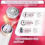Raymeefa Rechargeable Facial Hair Removal for Women, Electric Shaver for Women Facial Hair Chin Neck Legs Bikini-line…