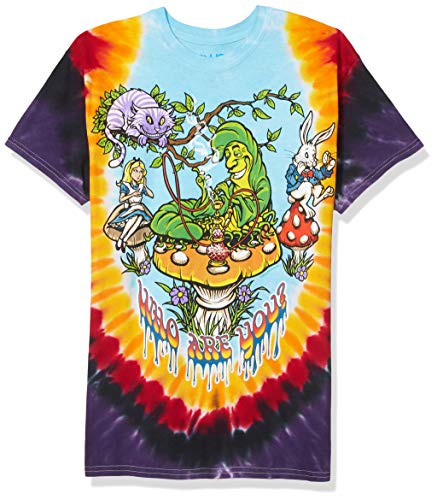 Liquid Blue T-Shirt Homme en coton imprimé vintage à col rond