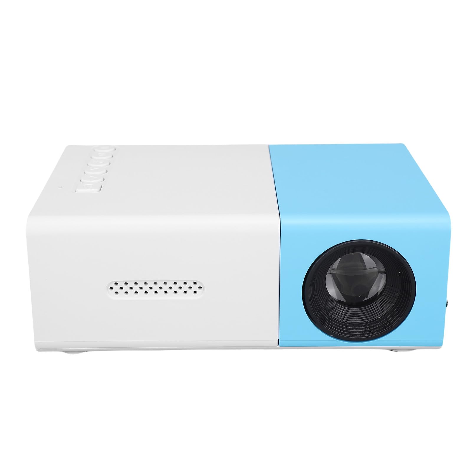 Topiky Proyector HD 1080P, Proyector LED de Cine en Casa de Enfoque Ajustable de Películas Al Aire Libre Compatible con Teléfono iOS Android USB TV Stick PC Portátil par (Enchufe de la UE)
