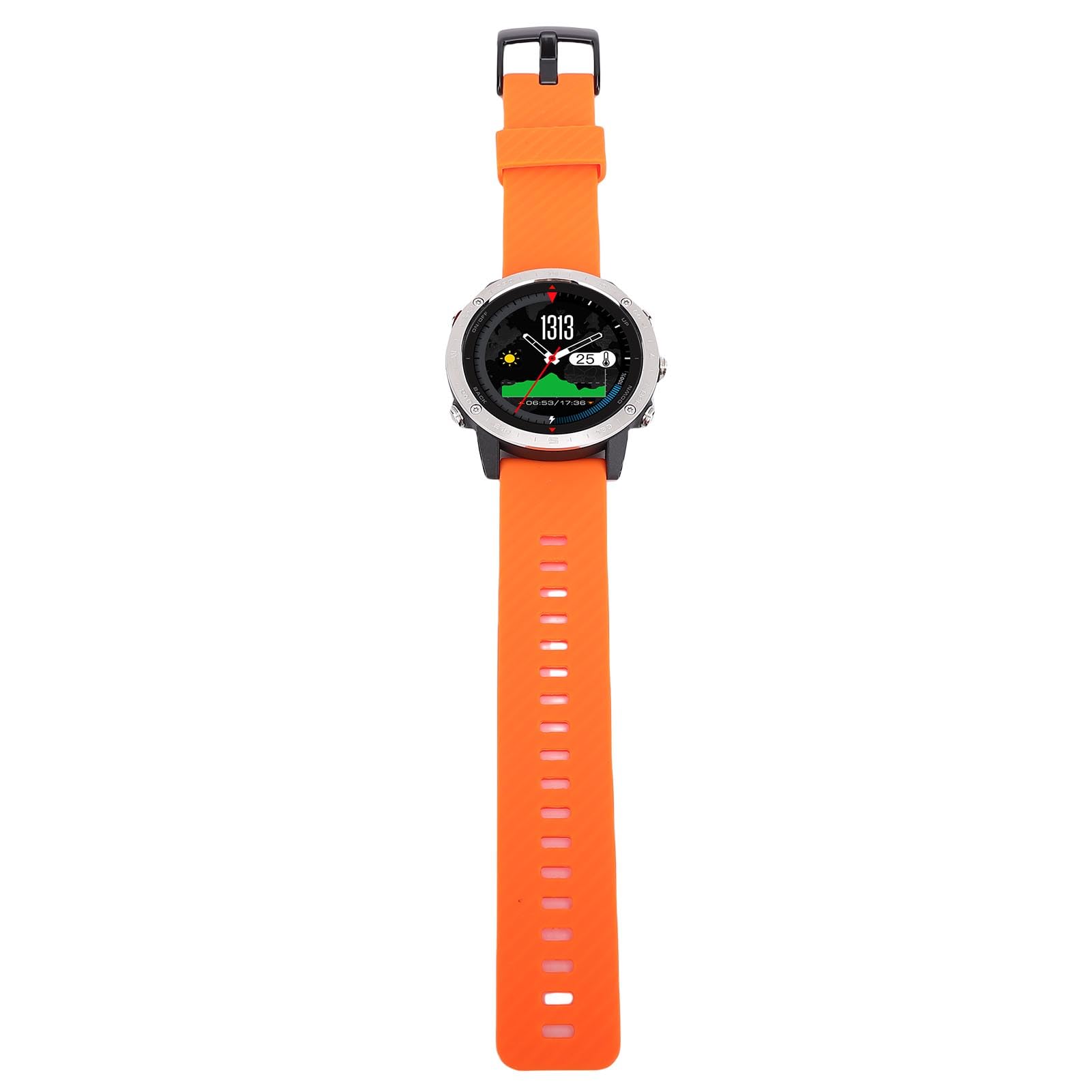 Smartwatch Monitor Sportivo Professionale a Lunga Durata della Batteria per Nuoto, Corsa, Immersioni, Uomo, Lega di Silicone Ti