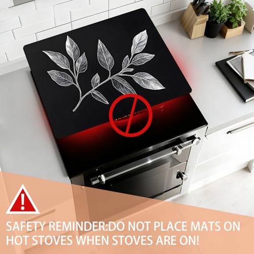 Image of Anti-Slip Electric Stove Top Cover, Foldable Heat-Resistant Glass Stove Top Cover Protector, Multi-Scenario Use Dish Drying Mat 30 inchx21 inch