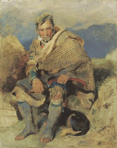Peintures un Highland Shepherd Landseer Decoration de Bureau Ambiance Nature Cosy 60x90cm