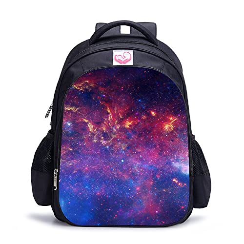 Sac à dos cartable pour adolescents avec grand volume et motif espace