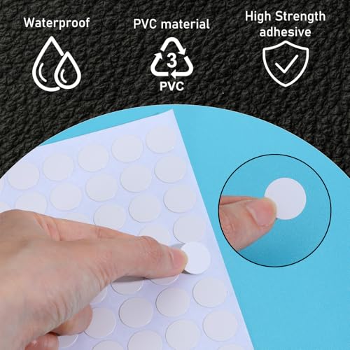 Nogeqi 290 Stück Weiß Abdeckkappen Für Schrauben, 12mm/15mm/21mm Selbstklebend Schraubenabdeckung Weiße, Schraubenabdeckung Weiss Für Bohrlöcher, Möbeln, Schreibtischen, Schränken Und Wänden