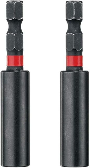 Milwaukee 5060342801517 1/4-Inch Hex Shockwave Duty Magnetic Impact Screwdriver Bit Holder - Black (Pack of 2)
