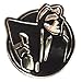 Mainly Metal TM Emaille-Anstecknadel Ska Mann 2-farbig Dance Schwarz & Chrom (28 mm Brosche) Scooter zweifarbig